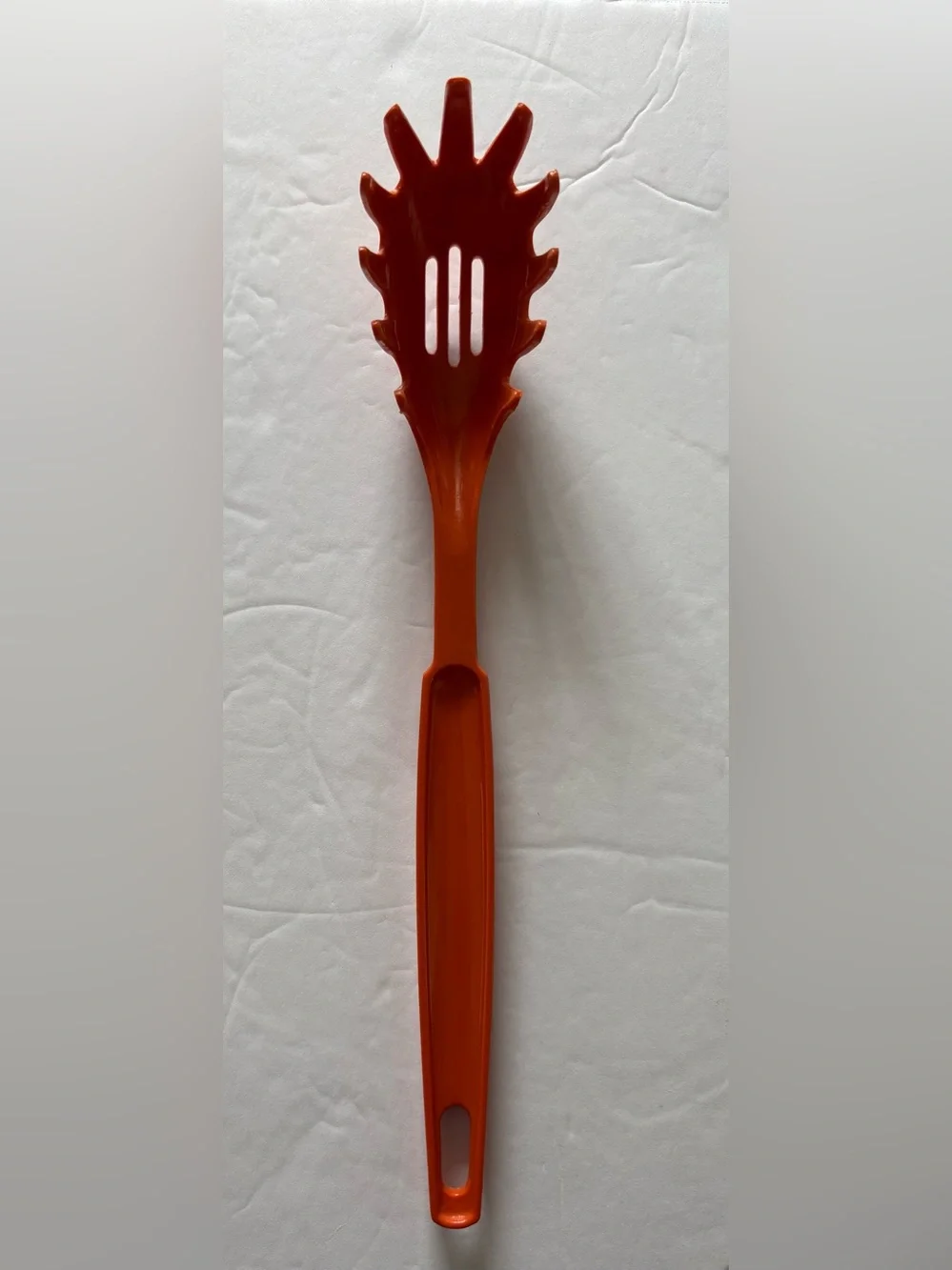 EKCO Orange Slotted Spaghetti Pasta Spoon Scoop Vintage